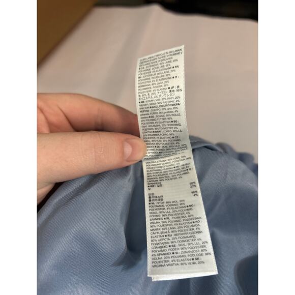 Banana Republic Pants 16 Blue Wool Blend Elastic Waist Lined Trousers - Picture 14 of 16